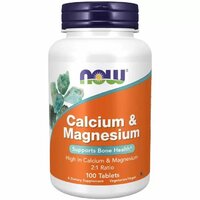 Витамины и минералы NOW Calcium &amp; Magnesium, 100 таблеток
