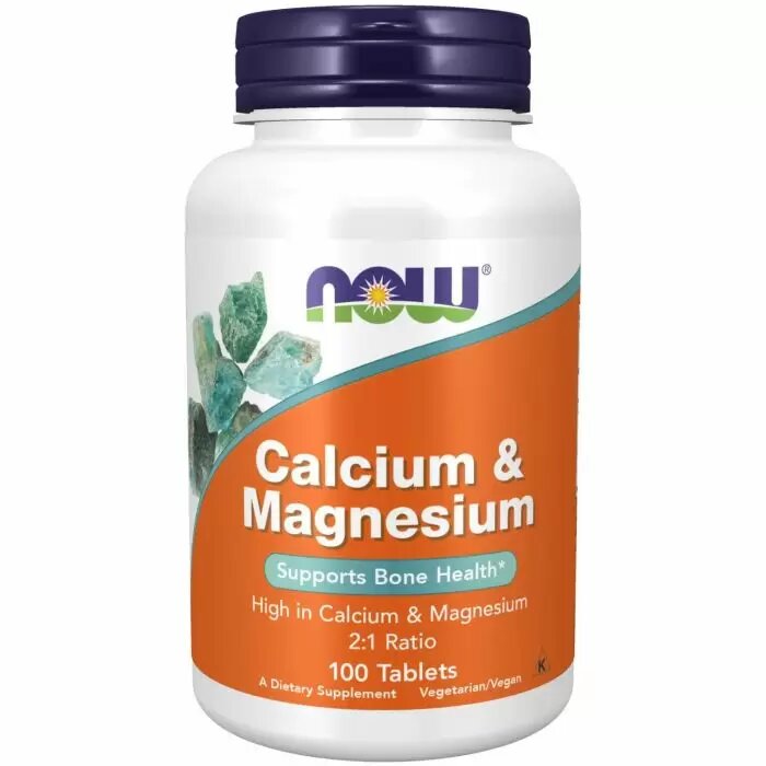Витамины и минералы NOW Calcium &amp; Magnesium, 100 таблеток