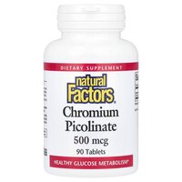 Витамины и минералы Natural Factors Chromium Picolinate 500 mcg, 90 таблеток