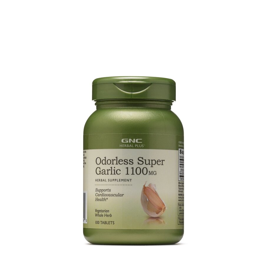 Натуральная добавка GNC Herbal Plus Odorless Super Garlic 1100 mg, 100 таблеток СРОК 06.25