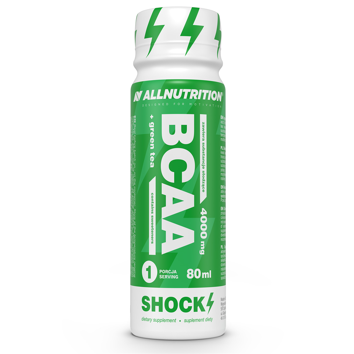 Амінокислота BCAA AllNutrition BCAA + Green Tea Shock, 80 мл