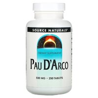 Натуральная добавка Source Naturals Pau D'Arco 500 mg, 250 таблеток