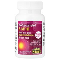 Витамины и минералы Natural Factors BioCoenzymated Methylfolate 1000 mcg, 60 таблеток
