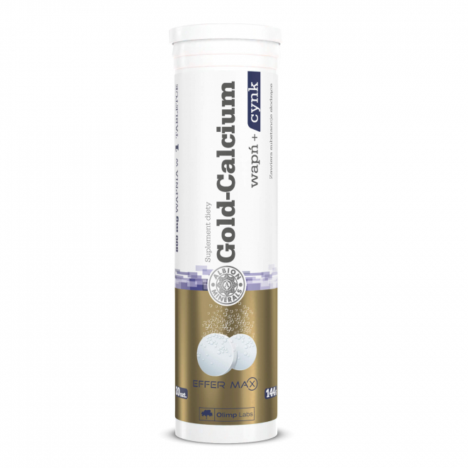Вітаміни та мінерали OLIMP Gold-Calcium + Zinc, 20 шипучих таблеток