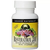 Натуральная добавка Source Naturals Resveratrol 200 mg, 30 таблеток