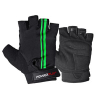 Велоперчатки PowerPlay 5031, Black/Green
