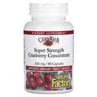 Натуральная добавка Natural Factors CranRich Cranberry Concentrate Super Strength, 90 капсул