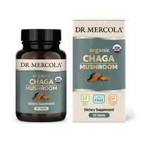Натуральна добавка Dr. Mercola Organic Chaga Mushroom, 30 таблеток