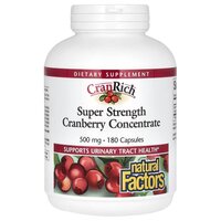 Натуральная добавка Natural Factors CranRich Cranberry Concentrate Super Strength, 180 капсул