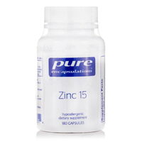 Витамины и минералы Pure Encapsulations Zinc 15 mg, 180 капсул