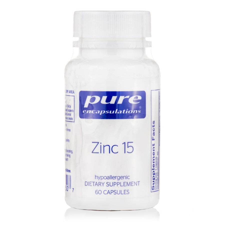 Витамины и минералы Pure Encapsulations Zinc 15 mg, 60 капсул