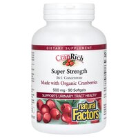 Натуральная добавка Natural Factors CranRich Cranberry Concentrate Super Strength, 90 гелевых капсул