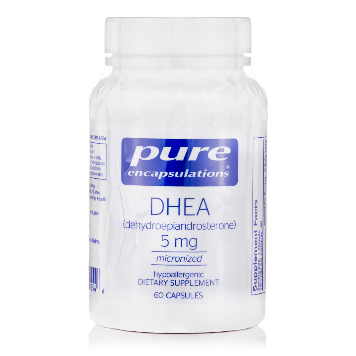 Стимулятор тестостерону Pure Encapsulations DHEA 5 mg, 60 капсул