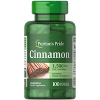 Натуральная добавка Puritan's Pride Cinnamon 500 mg, 100 капсул