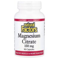 Витамины и минералы Natural Factors Magnesium Citrate 150 mg, 90 капсул