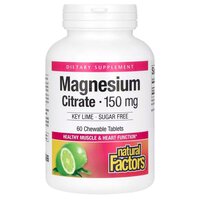 Витамины и минералы Natural Factors Magnesium Citrate 150 mg, 60 жевательных таблеток
