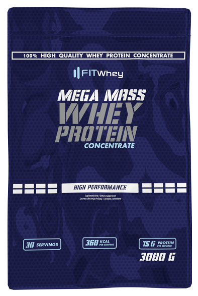 Гейнер Fit Whey Mega Mass Whey Protein Concentrate, 3 кг