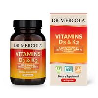 Витамины и минералы Dr. Mercola Vitamins D3 &amp; K2 5000 IU, 90 капсул