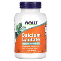 Витамины и минералы NOW Calcium Lactate, 250 таблеток
