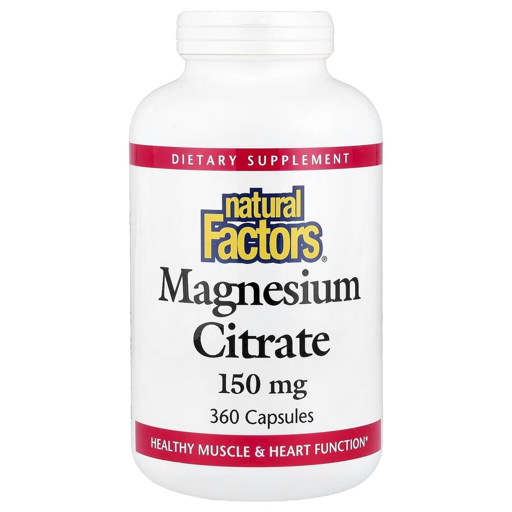 Вітаміни та мінерали Natural Factors Magnesium Citrate 150 mg, 360 капсул