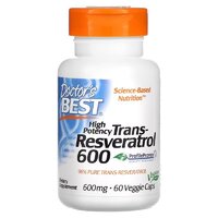Натуральная добавка Doctor's Best Trans-Resveratrol 600 mg, 60 вегакапсул