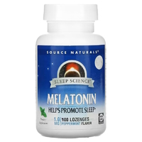 Натуральная добавка Source Naturals Melatonin 1mg Sleep Science, 100 леденцов