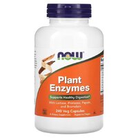 Пробиотики и пребиотики NOW Plant Enzymes, 240 вегакапсул