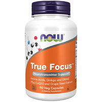 Натуральная добавка NOW True Focus, 90 вегакапсул