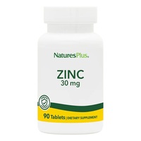 Витамины и минералы Natures Plus Zinc 30 mg, 90 таблеток