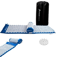 Коврик акупунктурный 4yourhealth Elite Line 0064 с подушкой, 130*40 см - Blue/White