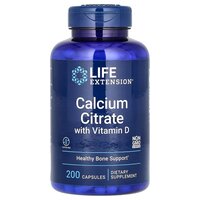 Витамины и минералы Life Extension Calcium Citrate with Vitamin D, 200 вегакапсул