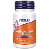 Натуральная добавка NOW Nattokinase 100 mg, 60 вегакапсул