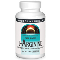 Аминокислота Source Naturals L-Arginine 500 mg, 50 капсул