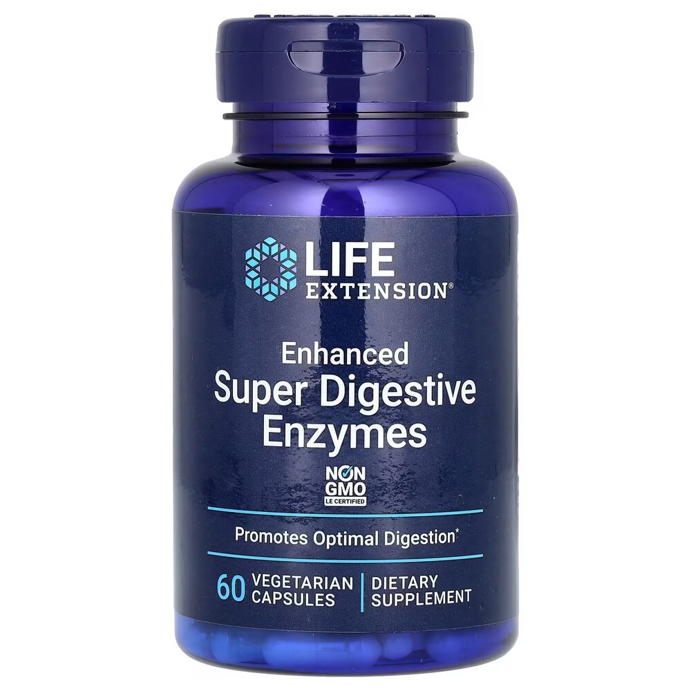Натуральная добавка Life Extension Enhanced Super Digestive Enzymes, 60 вегакапсул