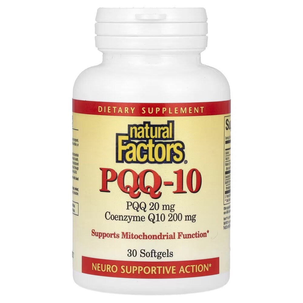 Витамины и минералы Natural Factors PQQ-10, 30 капсул