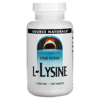 Аминокислота Source Naturals L-Lysine 1000 mg, 100 таблеток