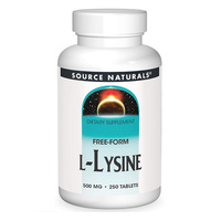 Аминокислота Source Naturals L-Lysine 500 mg, 250 таблеток