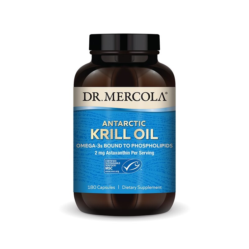 Жирные кислоты Dr. Mercola Antarctic Krill Oil, 180 капсул