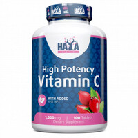 Витамины и минералы Haya Labs High Potency Vitamin C 1000 mg with Rose Hips, 100 таблеток