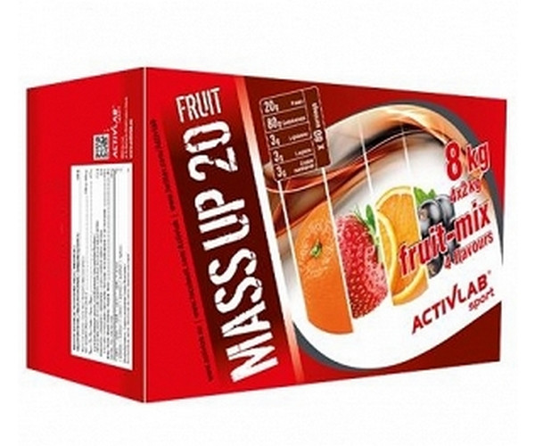 Гейнер Activlab Mass Up 20 FRUIT, 8 кг - апельсин-грейпфрут-полуниця-чорна смородина