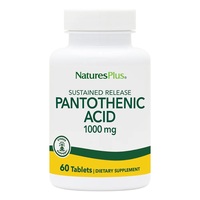 Витамины и минералы Natures Plus Pantothenic Acid 1000 mg, 60 таблеток