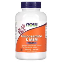 Препарат для суставов и связок NOW Glucosamine &amp; MSM, 180 вегакапсул