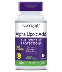 Натуральная добавка Natrol Alpha Lipoic Acid 600 mg Time Release, 45 таблеток