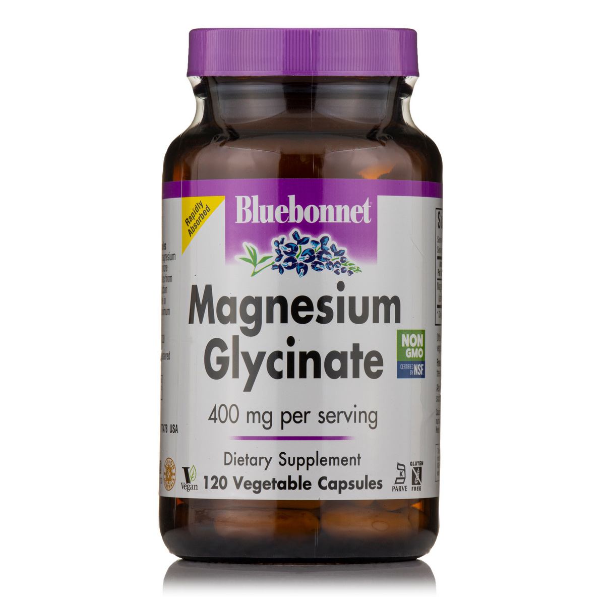 Витамины и минералы Bluebonnet Magnesium Glycinate, 120 вегакапсул