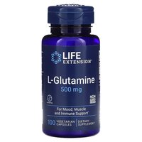 Аминокислота Life Extension L-Glutamine 500 mg, 100 вегакапсул