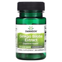 Натуральная добавка Swanson Ginkgo Biloba Extract 60 mg, 30 капсул