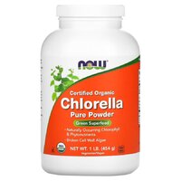 Натуральная добавка NOW Certified Organic Chlorella Powder, 454 грамм