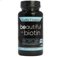 Витамины и минералы Earth‘s Creation Beautiful Biotin 10000 mcg, 100 капсул
