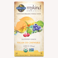 Витамины и минералы Garden of Life MyKind Organics Chewable Vegan D3 50 mcg, 30 таблеток