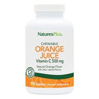 Витамины и минералы Natures Plus Orange Juice Vitamin C 500 mg, 90 жевательных таблеток